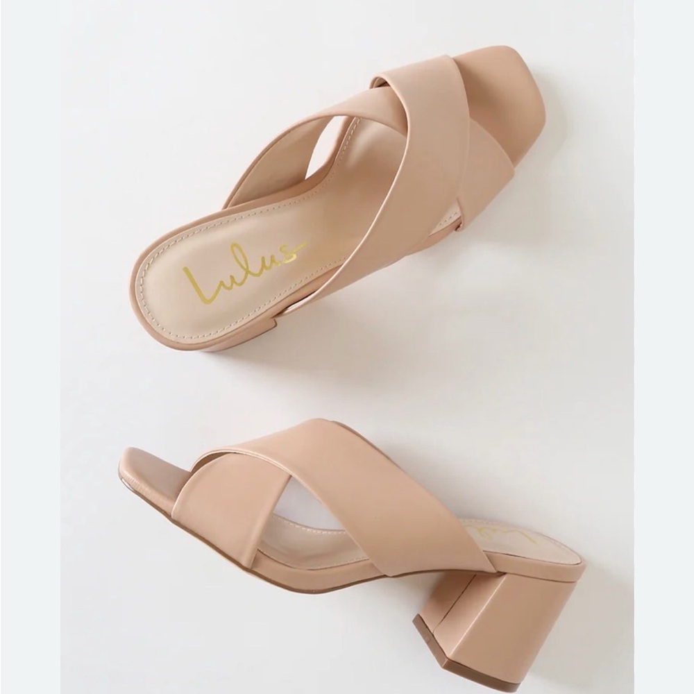 Lulu's Ybarra Nude High Heel Sandals NIB
